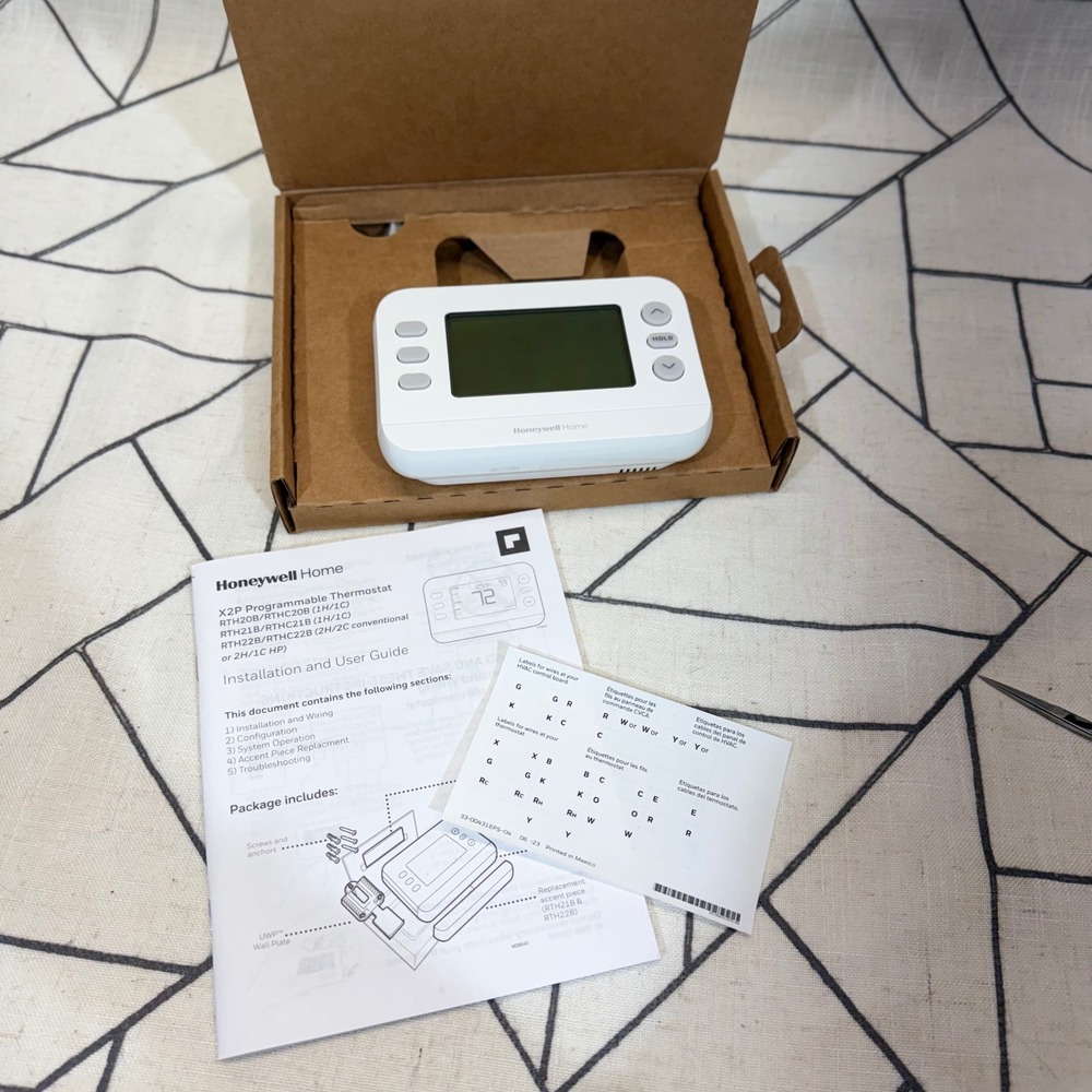 Honeywell Programmable Thermostat White RTH20B X2P 1H/1C Digital HVAC